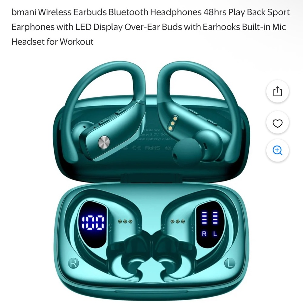 Wireless Earbuds Bluetooth Headphones - green